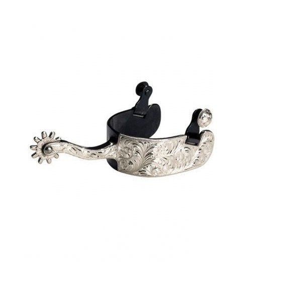 Ostrogi Westernowe grey steel grawerowane