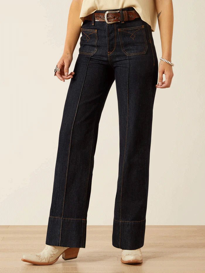 Ariat Ultra High Rise Tomboy Western  - Rinse Navy