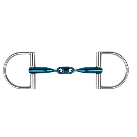 Wędzidło D-ring snaffle double Eco blue 14mm