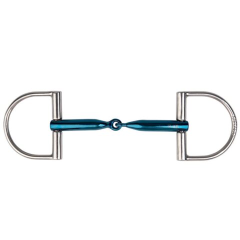 Wędzidło D-ring snaffle single Eco blue 14mm