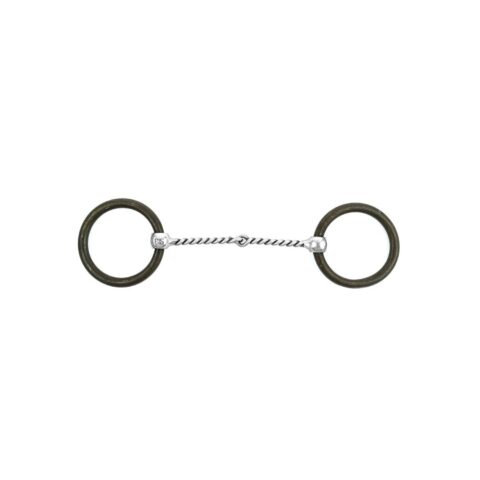 Wędzidło heavy brown ring twister