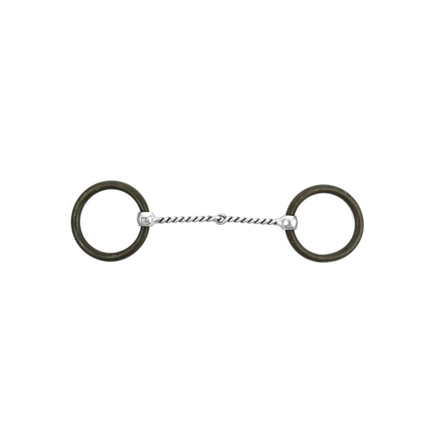 Wędzidło heavy brown ring twister
