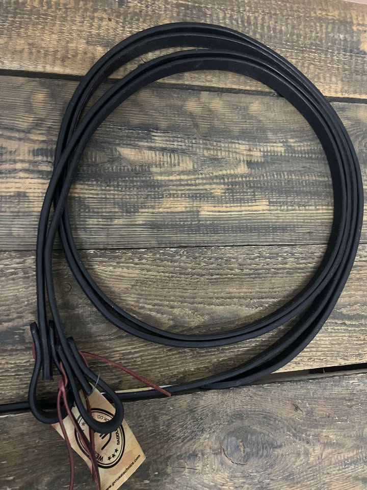 Wodze skórzane czarne 3/4”
